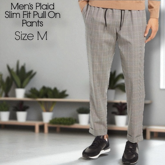 H&M Other - H&M Men’s Plaid Slim Fit Pull On Cuffed Pants